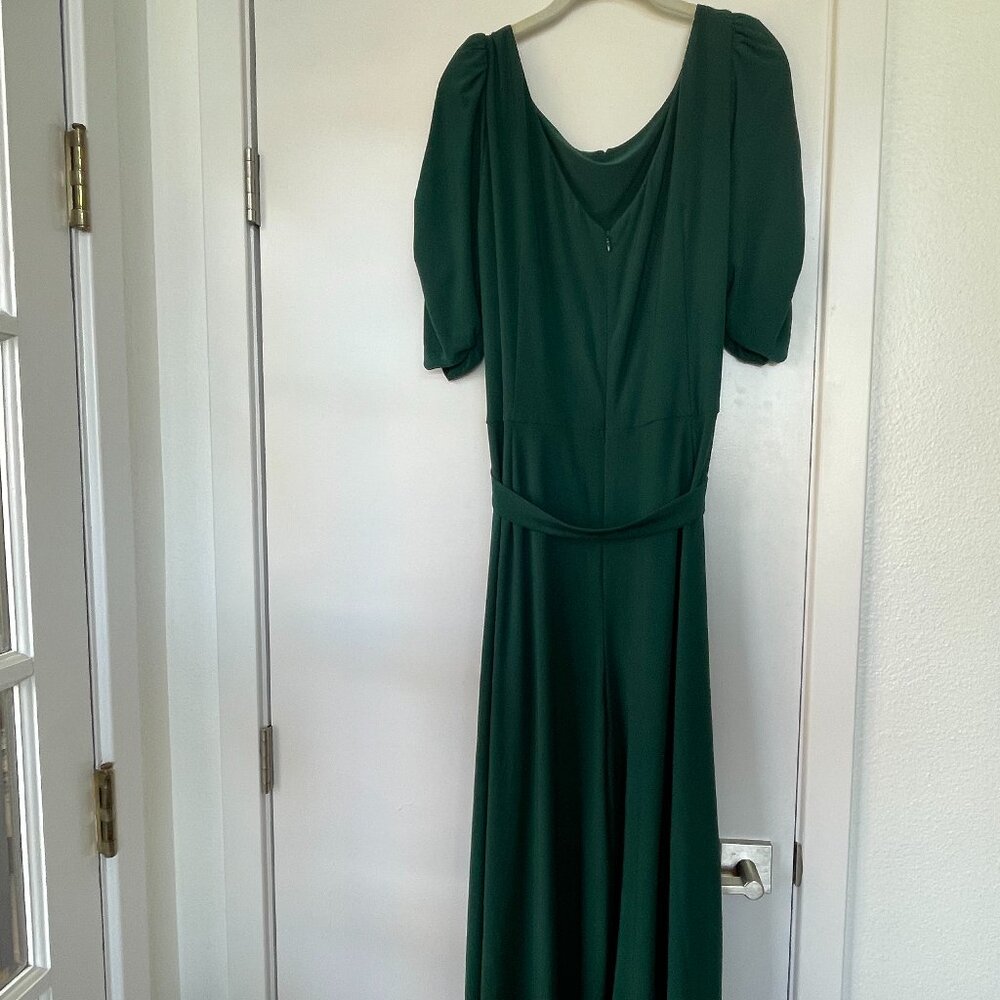 Eliza J Green Dressy Pants Jumpsuit  Front‎ Stash, Short Sleeves, XXL